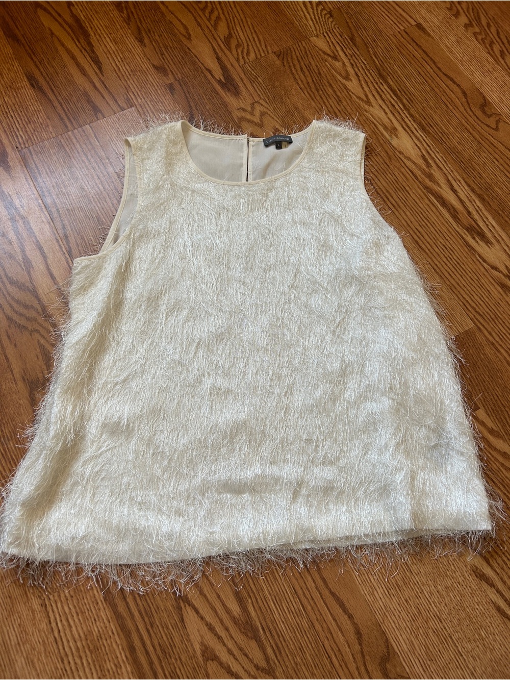 Vince Camino Cream Textured blouse